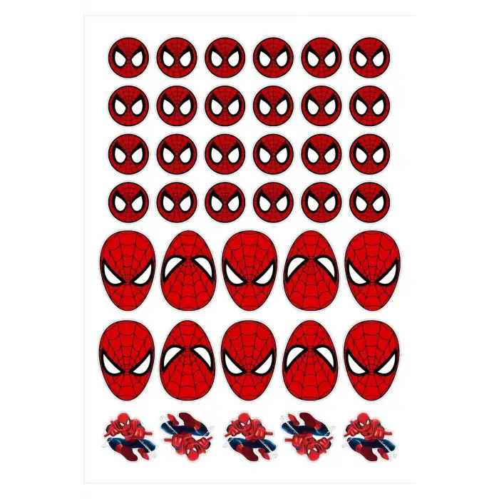 7 Sayfa 88 Adet Süper Kahraman Etiket Sticker Set Spiderman - Hulk - Captain America
