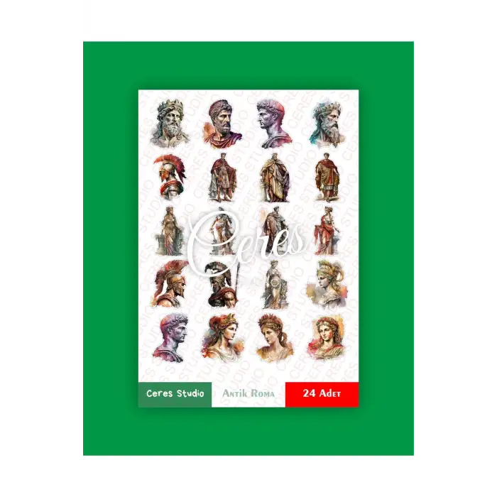 İtalya Antik Roma Tema Sticker Set Ancient Rome 2 Sayfa 39 Adet Etiket Planlayıcı Bullet Journal