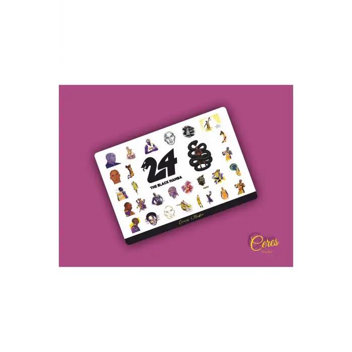 Lakers - Kobe Byrant Temalı Nba Sticker Etiket 2 Sayfa 68 Adet Etiket