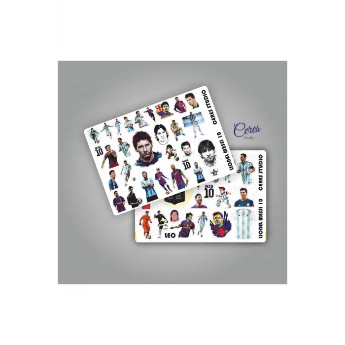 Lionel Messi Leo 10 Sticker Etiket 2 Sayfa 55 Adet Etiket