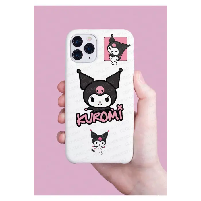 Şeffaf Kuromi Sanrio Su Geçirmez Sticker - My Melody Hello Kitty Cinnamoroll Etiket Seti