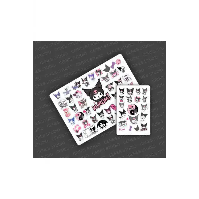 Kuromi Sticker 61 Adet Etiket ( Planlayıcı Bullet Journal Için Uygundur.)