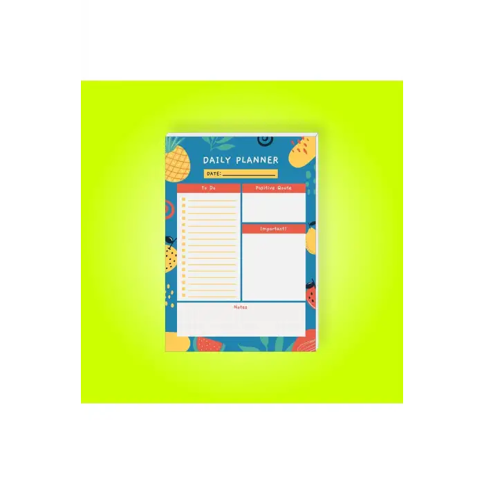 Günlük Planlayıcı | Daily Planner | Notepad | Notebook | Not Defteri | A5 Bloknot