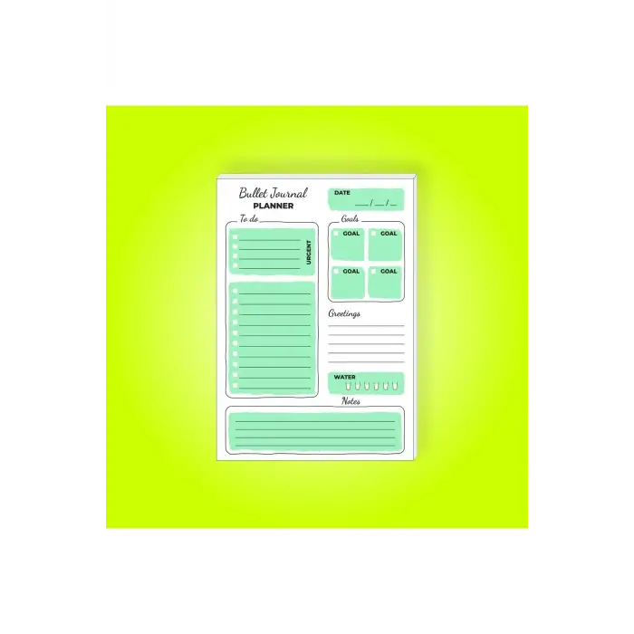 Günlük Planlayıcı | Daily Planner | Notepad | Notebook | Not Defteri | A5 Bloknot