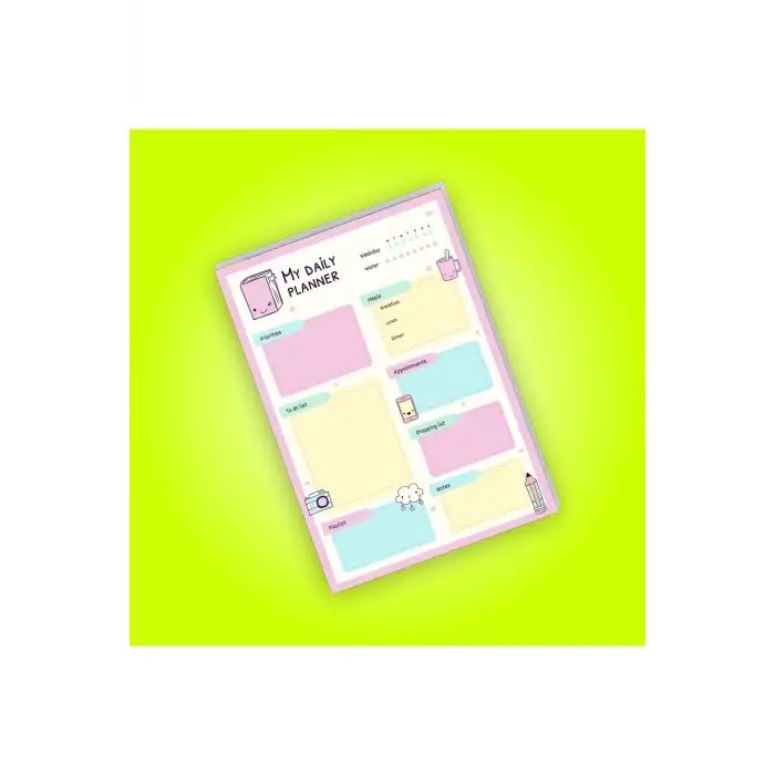 Günlük Planlayıcı | Daily Planner | Notepad | Notebook | Not Defteri | A5 Bloknot