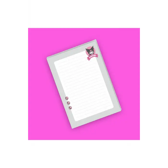 Kuromi Sanrio Not Defterleri | Notepad | Bloknot | Memo | A5 (14x20cm) 40 Sayfa Not Defteri