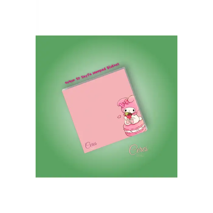 MY MELODY Sanrio Not Defterleri | Notepad | Bloknot | Memo | 9X9 50 Sayfa BLOKNOT
