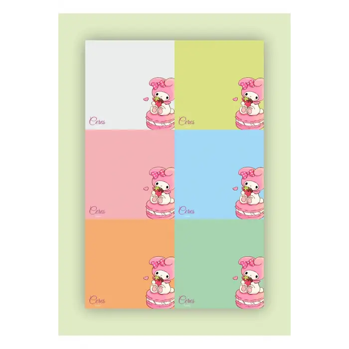 MY MELODY Sanrio Not Defterleri | Notepad | Bloknot | Memo | 9X9 50 Sayfa BLOKNOT