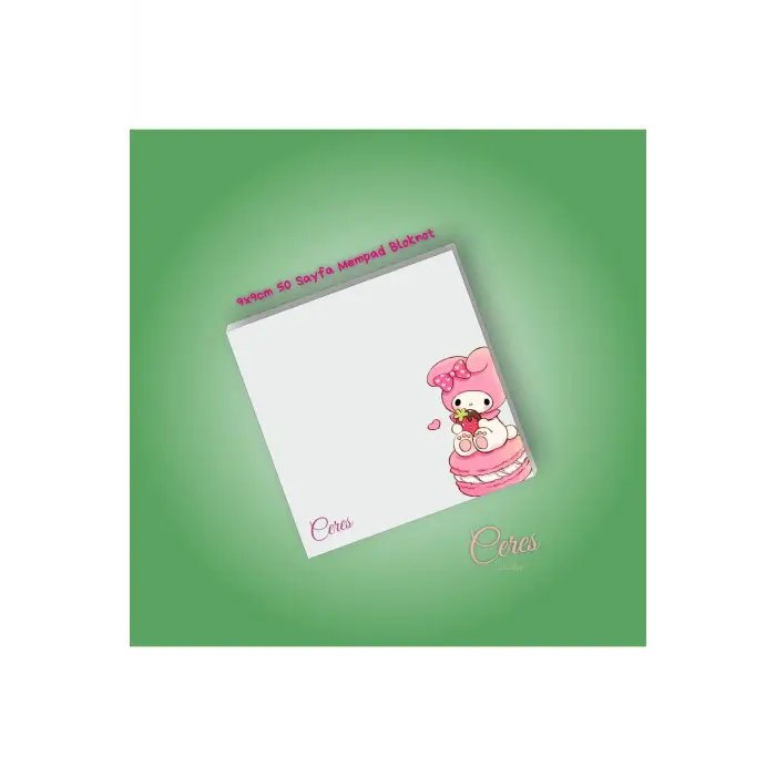 MY MELODY Sanrio Not Defterleri | Notepad | Bloknot | Memo | 9X9 50 Sayfa BLOKNOT