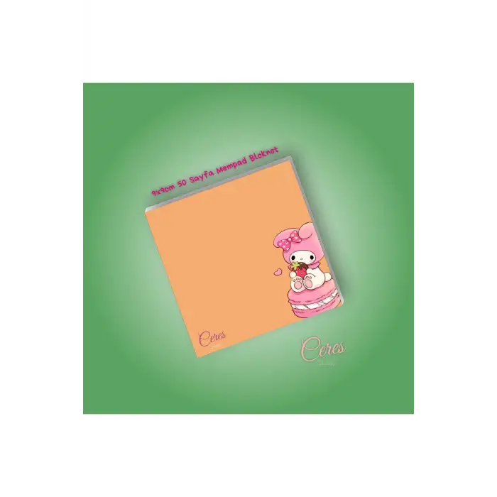 MY MELODY Sanrio Not Defterleri | Notepad | Bloknot | Memo | 9X9 50 Sayfa BLOKNOT