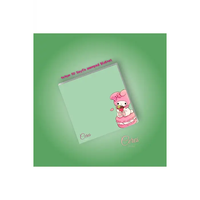MY MELODY Sanrio Not Defterleri | Notepad | Bloknot | Memo | 9X9 50 Sayfa BLOKNOT