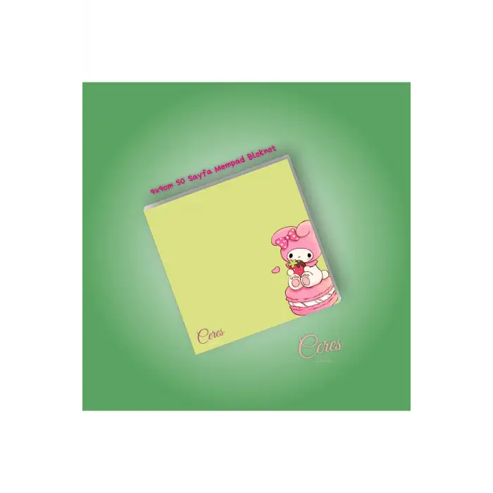 MY MELODY Sanrio Not Defterleri | Notepad | Bloknot | Memo | 9X9 50 Sayfa BLOKNOT