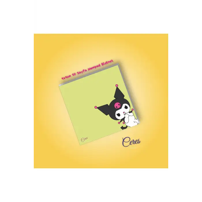 Kuromi Sanrio Not Defterleri | Notepad | Bloknot | Memo | 9X9 50 Sayfa BLOKNOT
