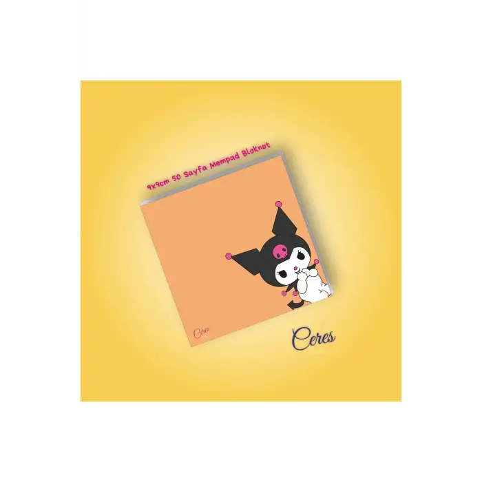 Kuromi Sanrio Not Defterleri | Notepad | Bloknot | Memo | 9X9 50 Sayfa BLOKNOT