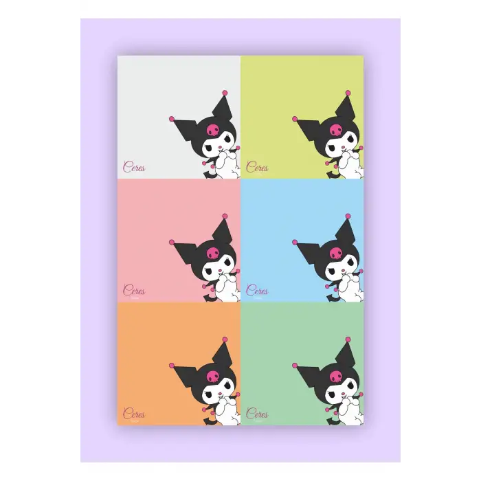 Kuromi Sanrio Not Defterleri | Notepad | Bloknot | Memo | 9X9 50 Sayfa BLOKNOT