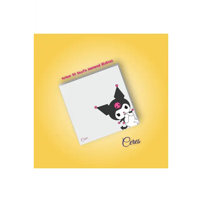 Kuromi Sanrio Not Defterleri | Notepad | Bloknot | Memo | 9X9 50 Sayfa BLOKNOT