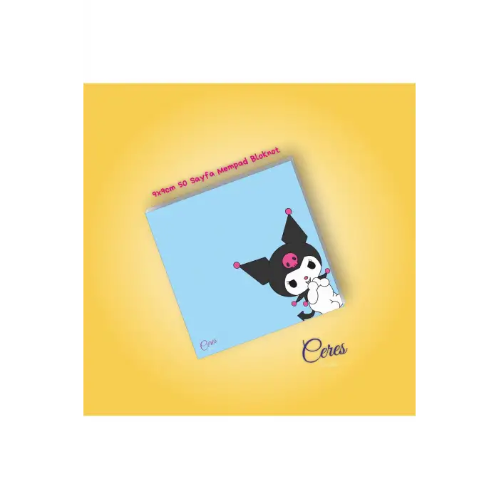 Kuromi Sanrio Not Defterleri | Notepad | Bloknot | Memo | 9X9 50 Sayfa BLOKNOT