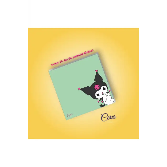 Kuromi Sanrio Not Defterleri | Notepad | Bloknot | Memo | 9X9 50 Sayfa BLOKNOT