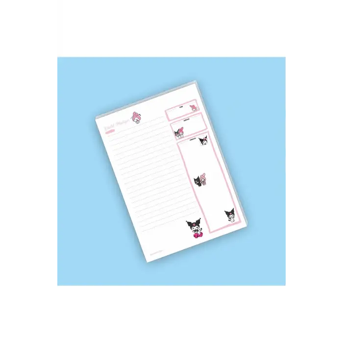Cinnamoroll Melody Kuromi | Planlayıcı | Notepad | Bloknot | Memo | (14x19cm) 40 Sayfa Not Defteri