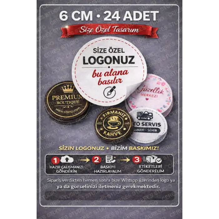 Size Özel Logo Baskılı Etiket | Marka / Paket Sticker