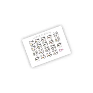 Cat Emoji Sticker Kedi Etiket (2cm)