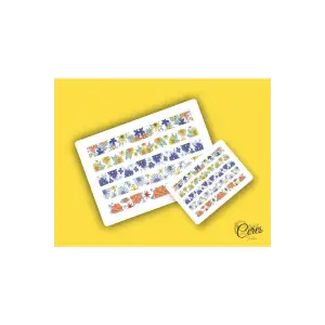 Washi Tape | Renkli - Eğlenceli - Nostaljik - Retro | Etiket Sticker (1 SAYFA)