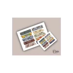 Washi Tape | Renkli - Eğlenceli - Nostaljik - Retro | Etiket Sticker (1 SAYFA)