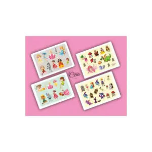 Fairytale Etiket Sticker 46 Adet Etiket 4 Sayfa 9x13cm