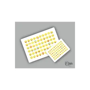 Emoji Etiket Sticker 120 Adet Emoji Etiket 2 Sayfa A5