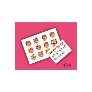 Anime Emoji Set 22 Adet Etiket 2 Sayfa 9x13cm