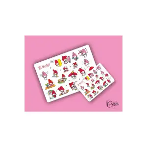 My Melody Sanrio Hello Kitty Sticker Etiket 2 Sayfa 40 Etiket