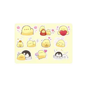 Chicky Sticker Etiket 3 Sayfa 31 Adet Etiket - Sarı Civciv