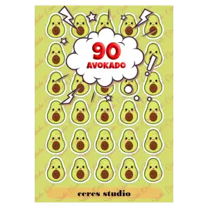 Avokado Sticker Etiket 3 Sayfa 90 Etiket Öğretmen Seti