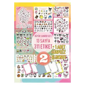 Sanrio Sticker Set 2 Hello Kitty Kuromi Melody Planlayıcı Journal Telefon Etiket Bloknot