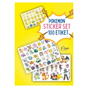Pokemon Sticker Set - 3 Sayfa 100 Etiket