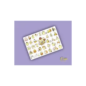 Pompompurin Sanrio Hello Kitty Sticker Etiket 1 Sayfa 35 Adet Etiket