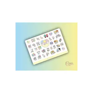 Little Twin Stars Sanrio Hello Kitty Sticker Etiket 1 Sayfa 35 Adet Etiket