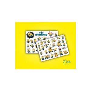 Minions Minyonlar Sticker Etiket 2 Sayfa 46 Adet Etiket