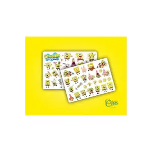 Sponge Bob Sünger Bob Sticker Etiket 2 Sayfa 36 Adet Etiket