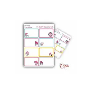 My Melody Sanrio Okul Etiketi 16 Adet (2 SAYFA)