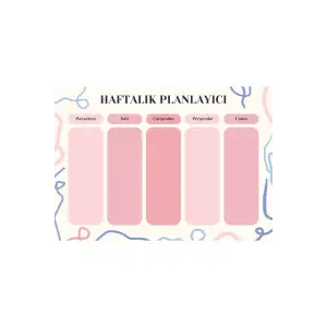 Haftalık Planlayıcı Not Defteri