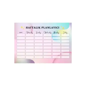 Haftalık Planlayıcı Not Defteri