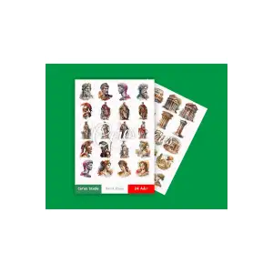 İtalya Antik Roma Tema Sticker Set Ancient Rome 2 Sayfa 39 Adet Etiket Planlayıcı Bullet Journal