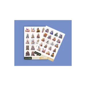 Vintage Kitaplar Tema Sticker Set Vintage Book 2 Sayfa 40 Adet Etiket Planlayıcı Bullet Journal