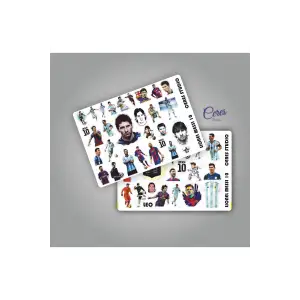 Lionel Messi Leo 10 Sticker Etiket 2 Sayfa 55 Adet Etiket