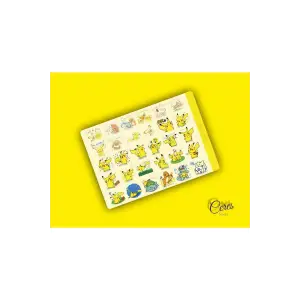 Pokemon Sticker - Aynı Sayfadan 2 Adet Toplam 60 Etiket