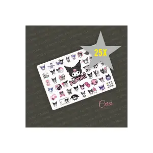 25 Sayfa KUROMI Sticker - (Kırtasiyeler ve Özel Günlerde Hediyelik İçin Vb. )