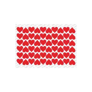 Kalp Sticker Etiket - 1 Sayfa 60 Kalp