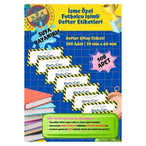 FB Etiketi Defter Etiketi Kitap Etiketi Kişiye Özel Suya Dayanıklı İsim Yazılabilien