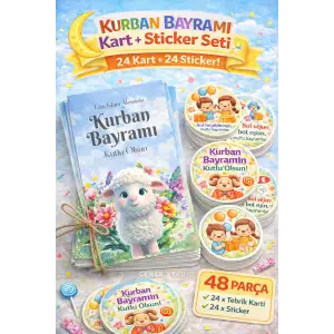 Kurban Bayramı Kart + Sticker Seti 3 (48 Parça)